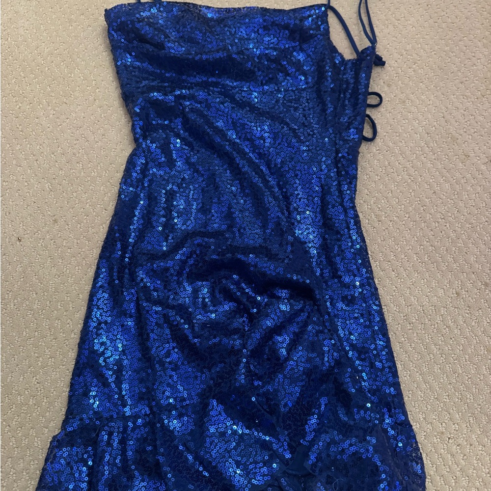 Lucy in the Sky Royal Blue Sequin Gown